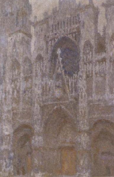 Claude Monet Rouen Cathedral in Overcast Weather